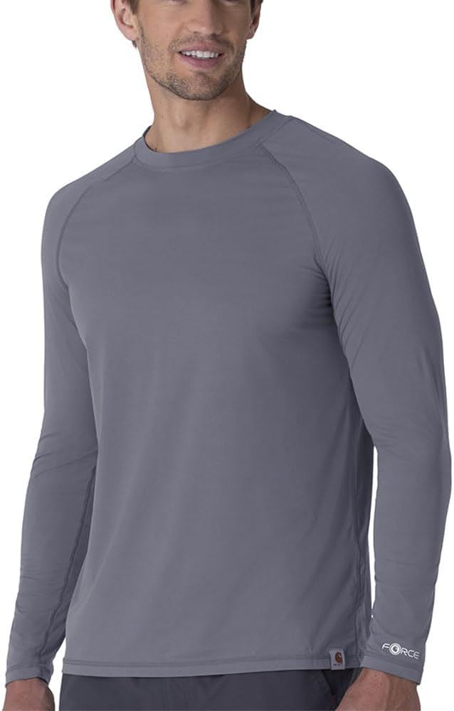 Carhartt Scrubs C32002 Force® Modern-Fit Long Sleeve Tee - Pewter