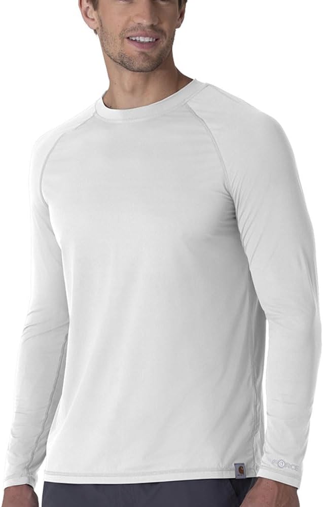 Carhartt Scrubs C32002 Force® Modern-Fit Long Sleeve Tee - White