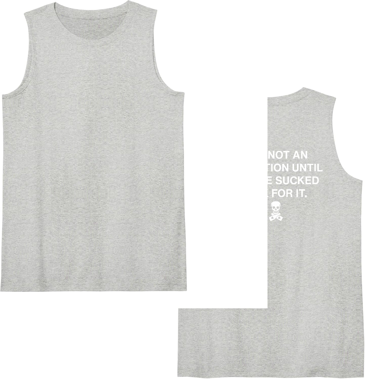 It's Not An Addiction Until You've Sucked Dick For It Funny Tank Top - Heather Grey