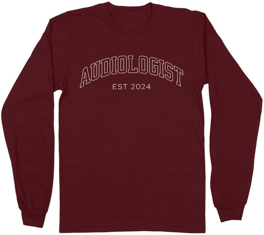 2024 Audiologist Long Sleeve Shirt Unisex - Maroon