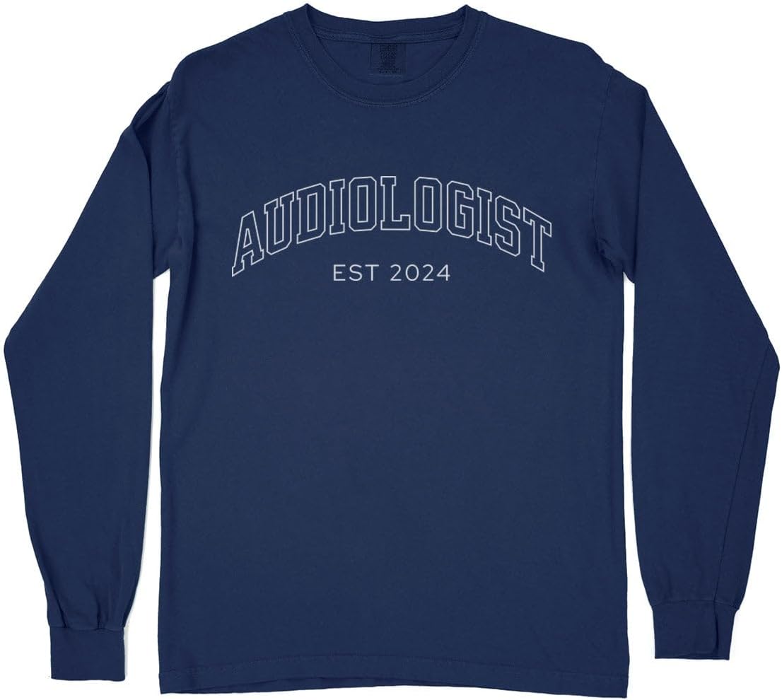2024 Audiologist Comfort Colors Long Sleeve Tee Unisex - Navy