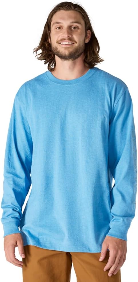 Carhartt Men's Dearborn Loose LS Logo T-Shirt - Tranquil Blue