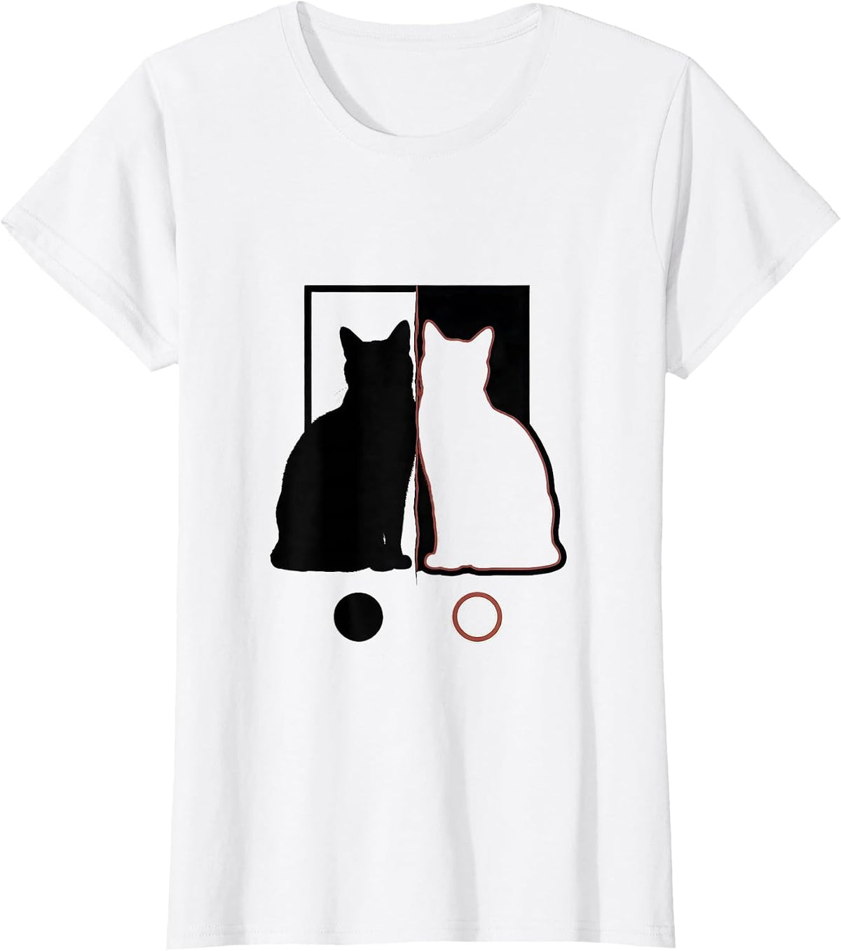 Schrodingers Cat Minimalist Physics Nerd Humor T-Shirt - White