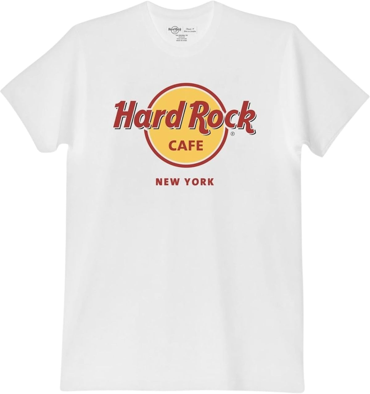 Hard Rock Cafe Unisex Classic Logo Tee, 100% Cotton Crew Neck T-Shirt - New York