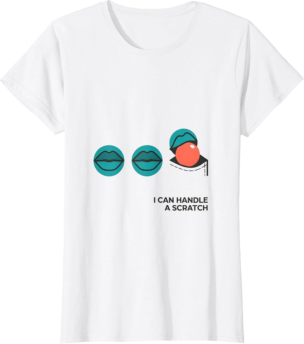 Women's I Can Handle A Scratch Funny Billiards Pool Player Gift T-Shirt - White