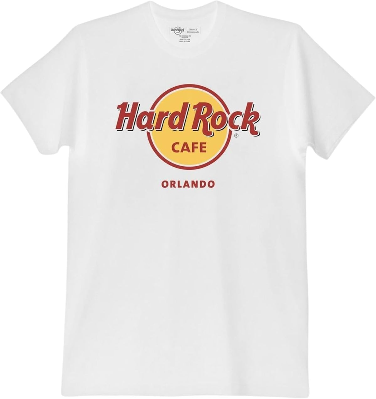 Hard Rock Cafe Unisex Classic Logo Tee, 100% Cotton Crew Neck T-Shirt - Orlando