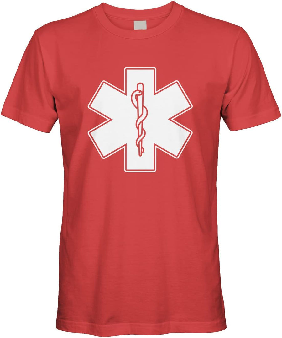Cybertela Men's EMT EMS Paramedic Emergency Medical Services T-Shirt - Red
