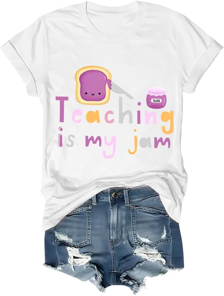 Teaching is My Jam Shirt, Teaching is My Jam Tshirt, Teaching is My Jam T-Shirt, Teaching is My Jam Tee, Unisex Shirt - White