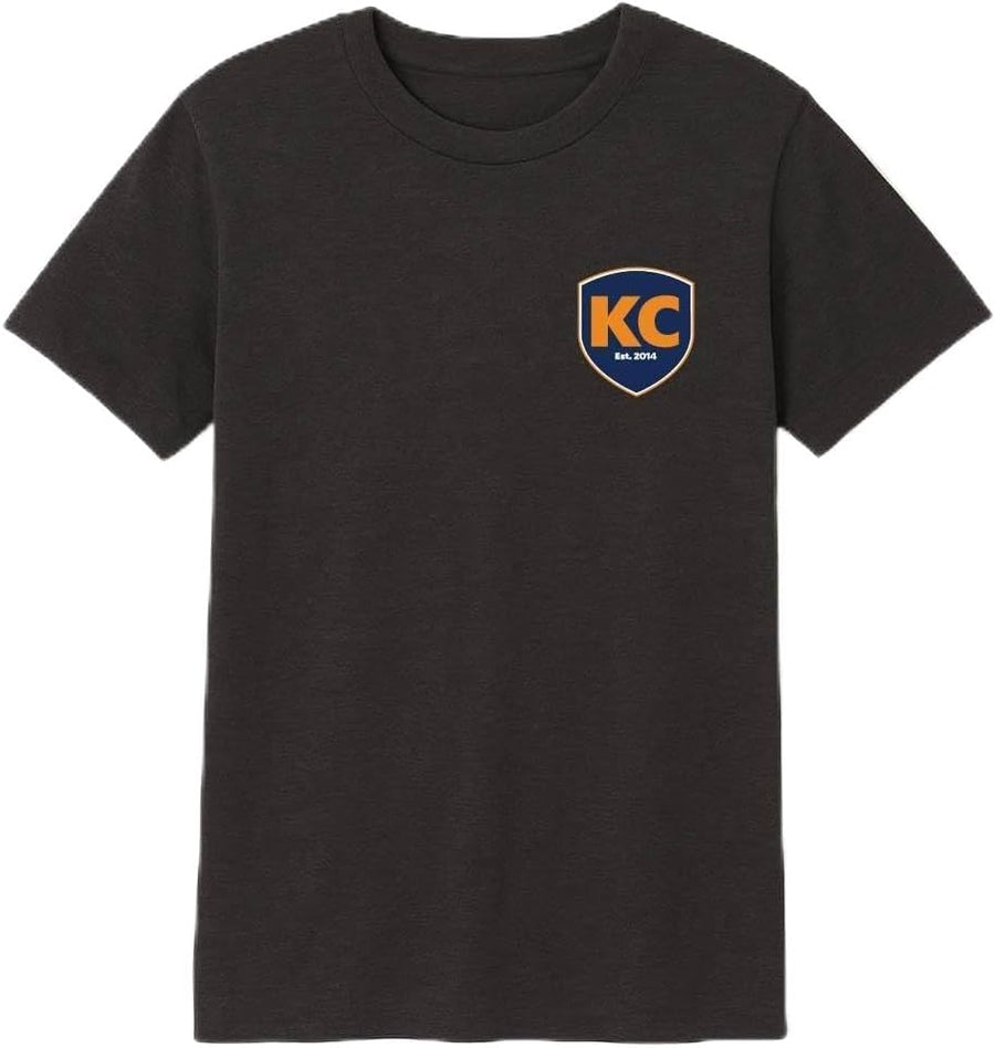 Unisex Adult Kipp Adult Connect Preparatory School Short Sleeve Spirit Tee - Heather Charcoal Grey