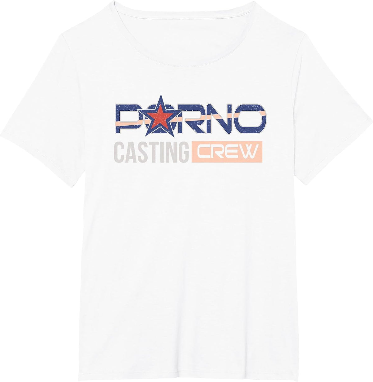 Porno Casting Crew Funny Porn Star Halloween Costume T-Shirt - White