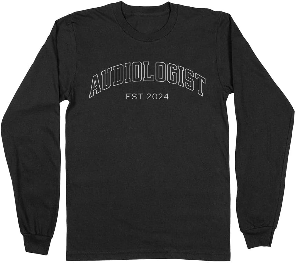 2024 Audiologist Long Sleeve Shirt Unisex - Black
