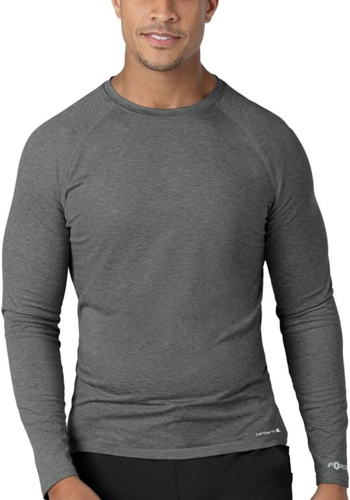 Carhartt Scrubs C32002 Force® Modern-Fit Long Sleeve Tee - Pewter Heather