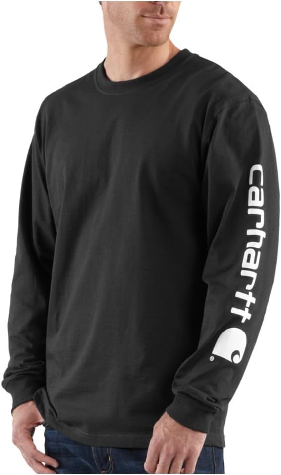Carhartt Men's Dearborn Loose LS Logo T-Shirt - Black
