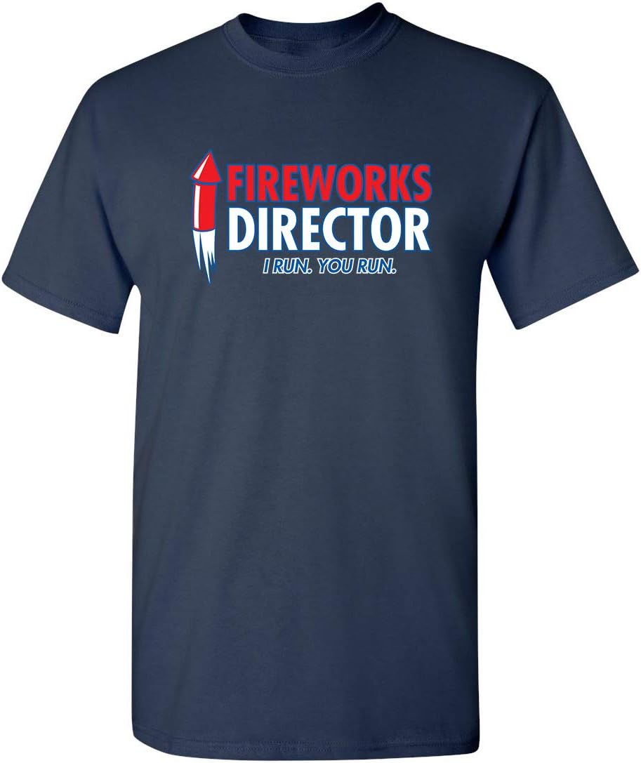 Funny Patriotic 4th of July Shirt Independence Day Graphic Tee - Navy
