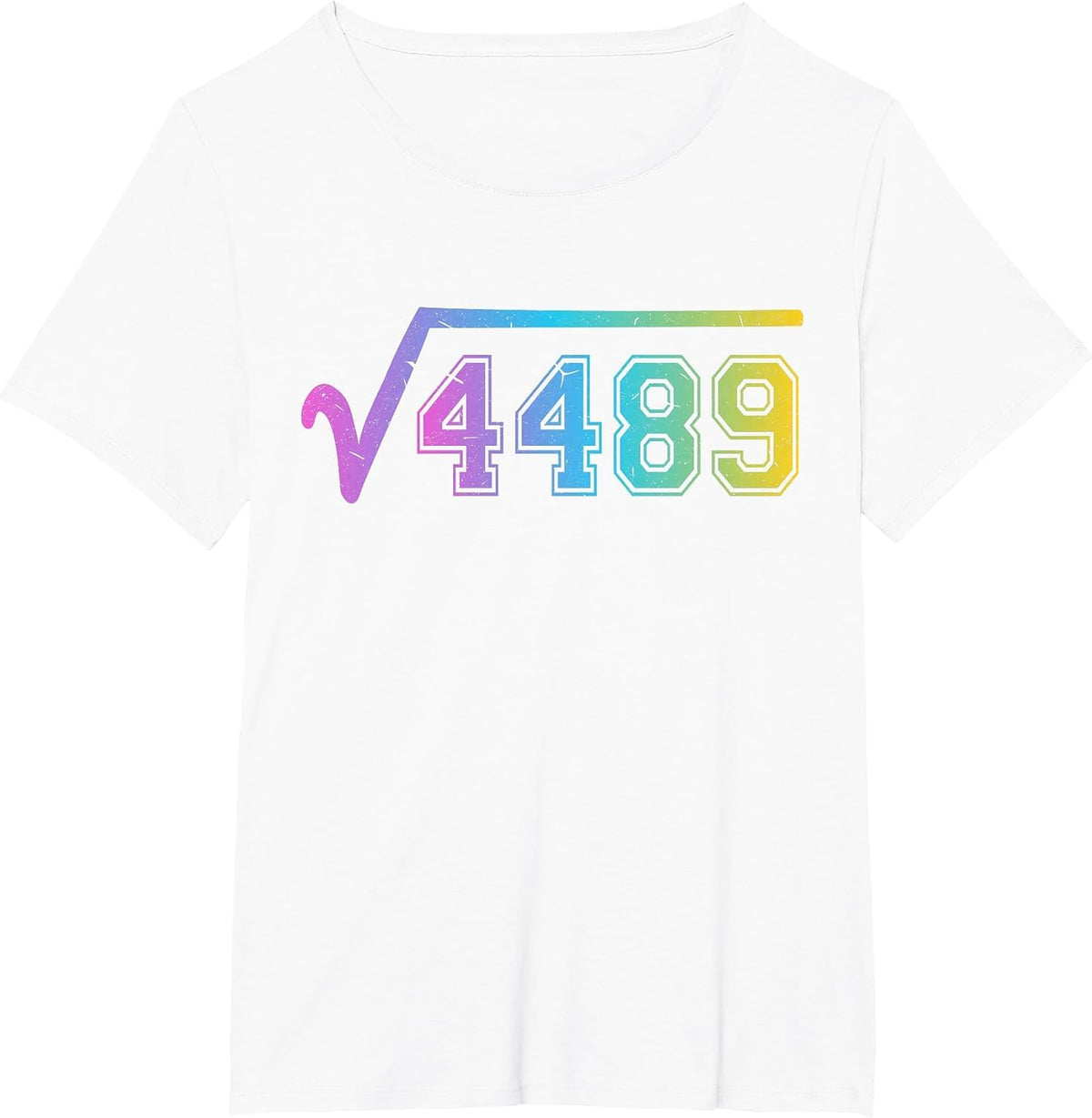 67 Meme Fun Square Root 4489 Teen Six Seven Math Teacher T-Shirt - White