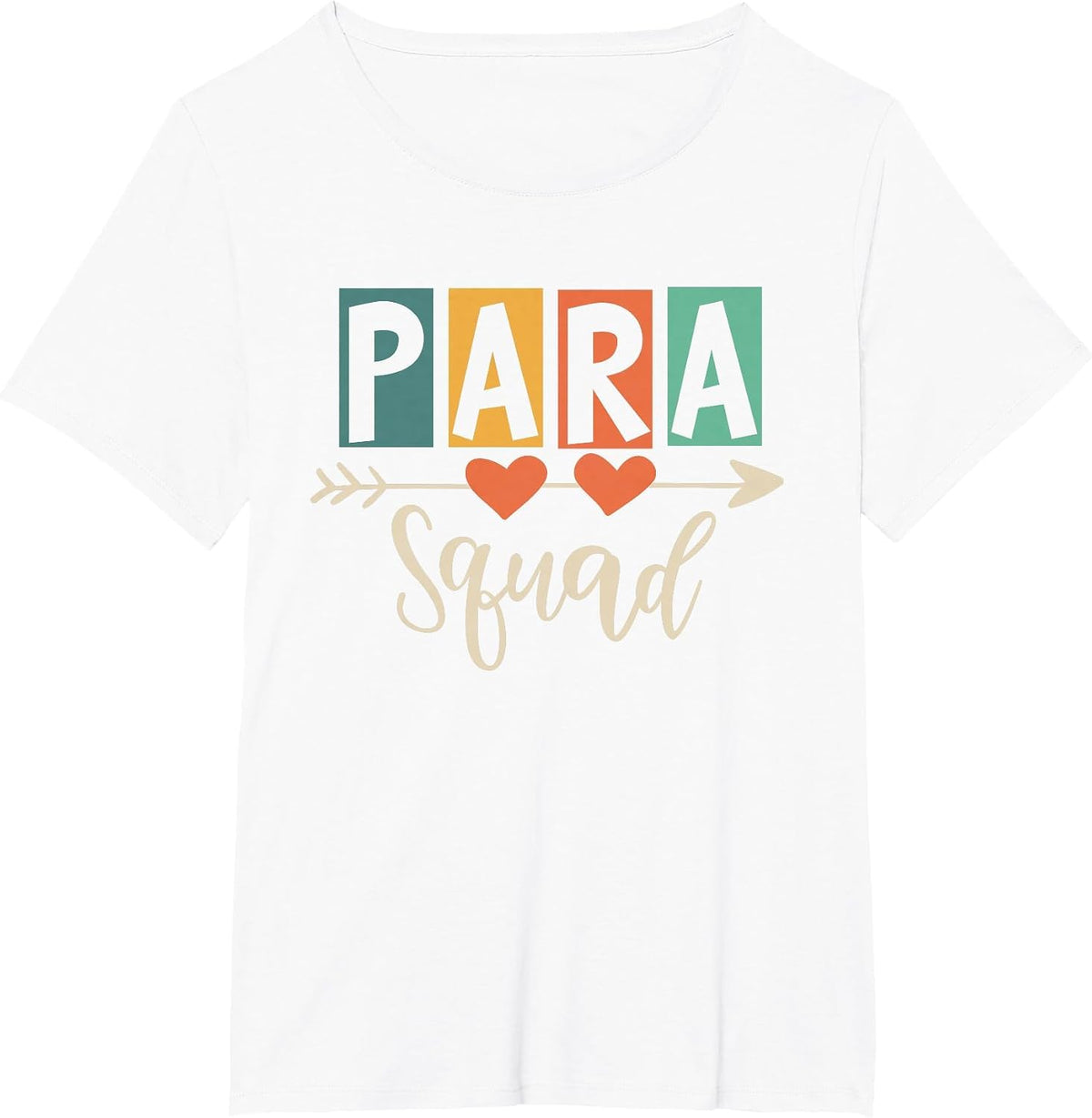 para Squad Paraprofessional Educator Teacher Education T-Shirt - White
