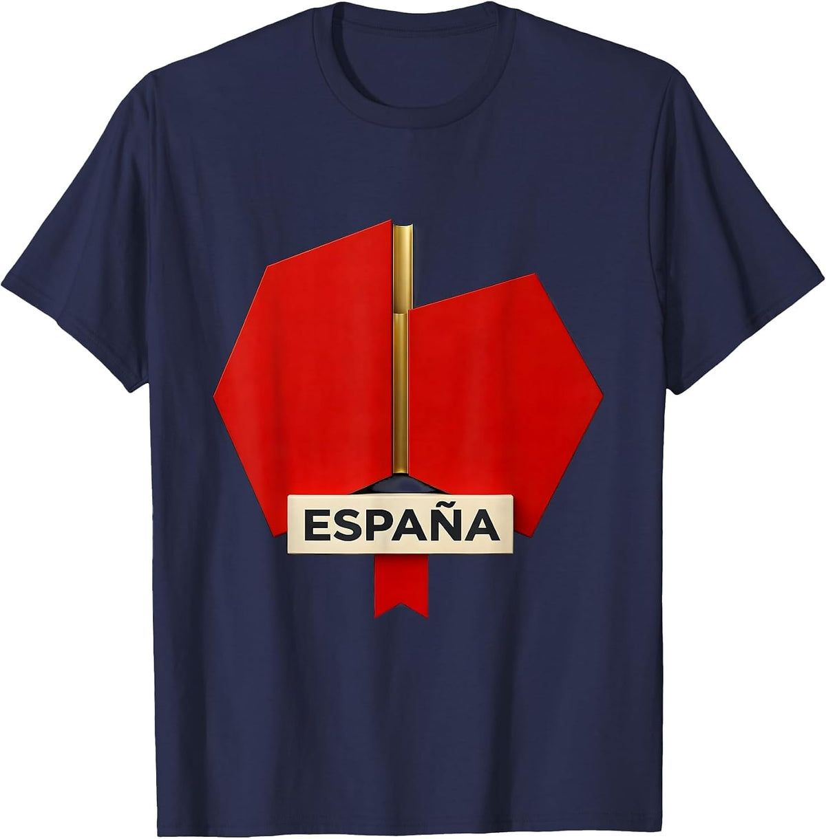 España Geometric Spanish Heritage National Pride Souvenir T-Shirt - Navy Blue