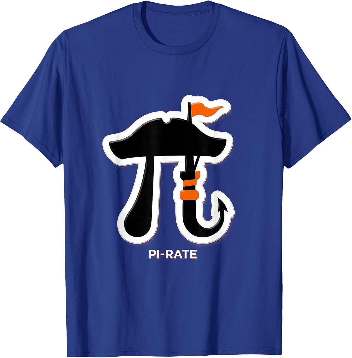 Men's Pi-Rate Funny Math Teacher Halloween Costume Substitutes T-Shirt - Royal Blue