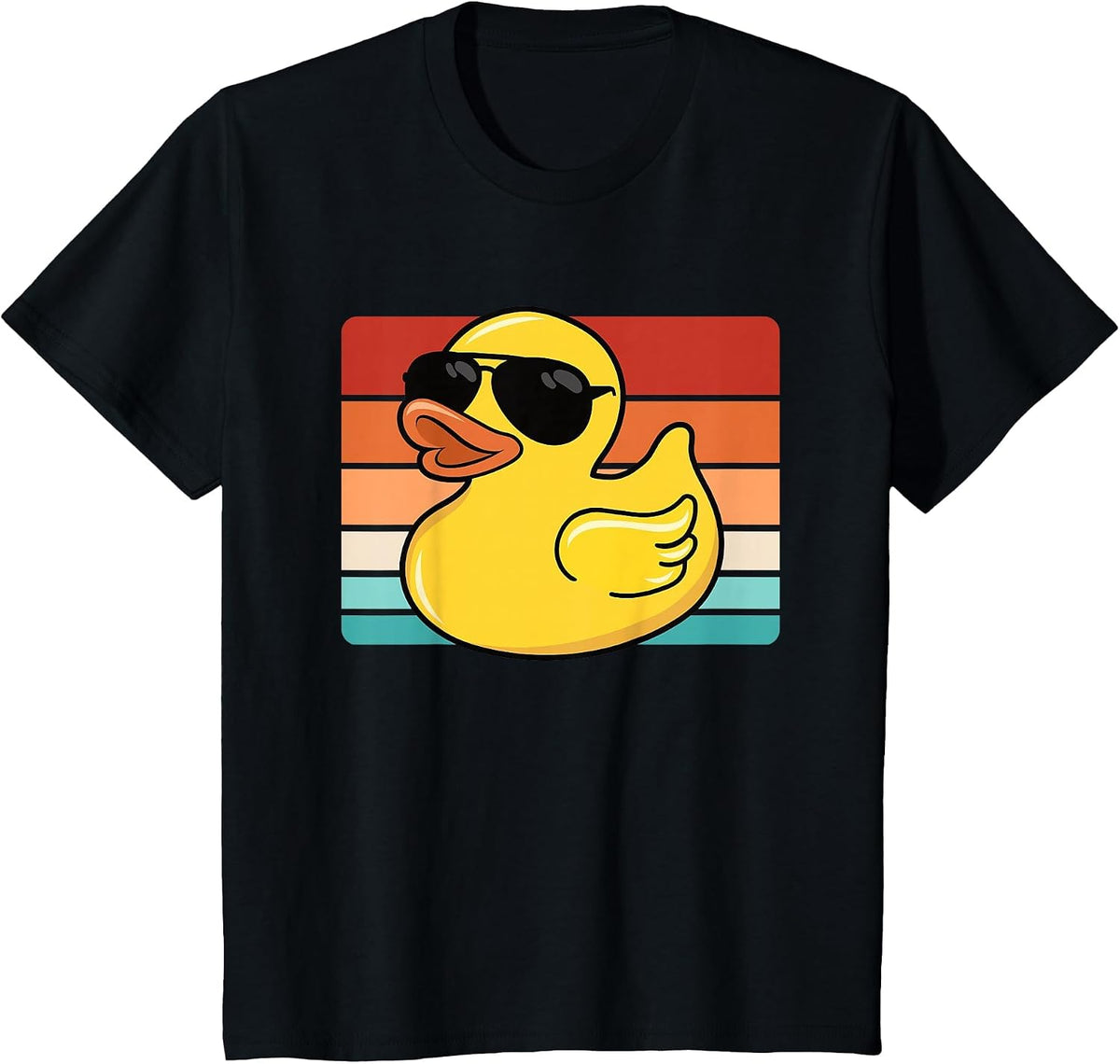 Funny Rubber Duck Retro Rubber Duck Lover Men Boys Kids T-Shirt - Black