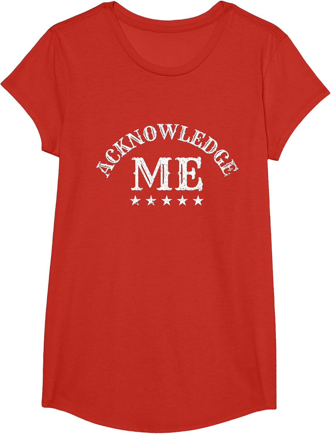 Acknowledge Me Sports Competition Vintage Design for Men and Women T-Shirt - Girls Red