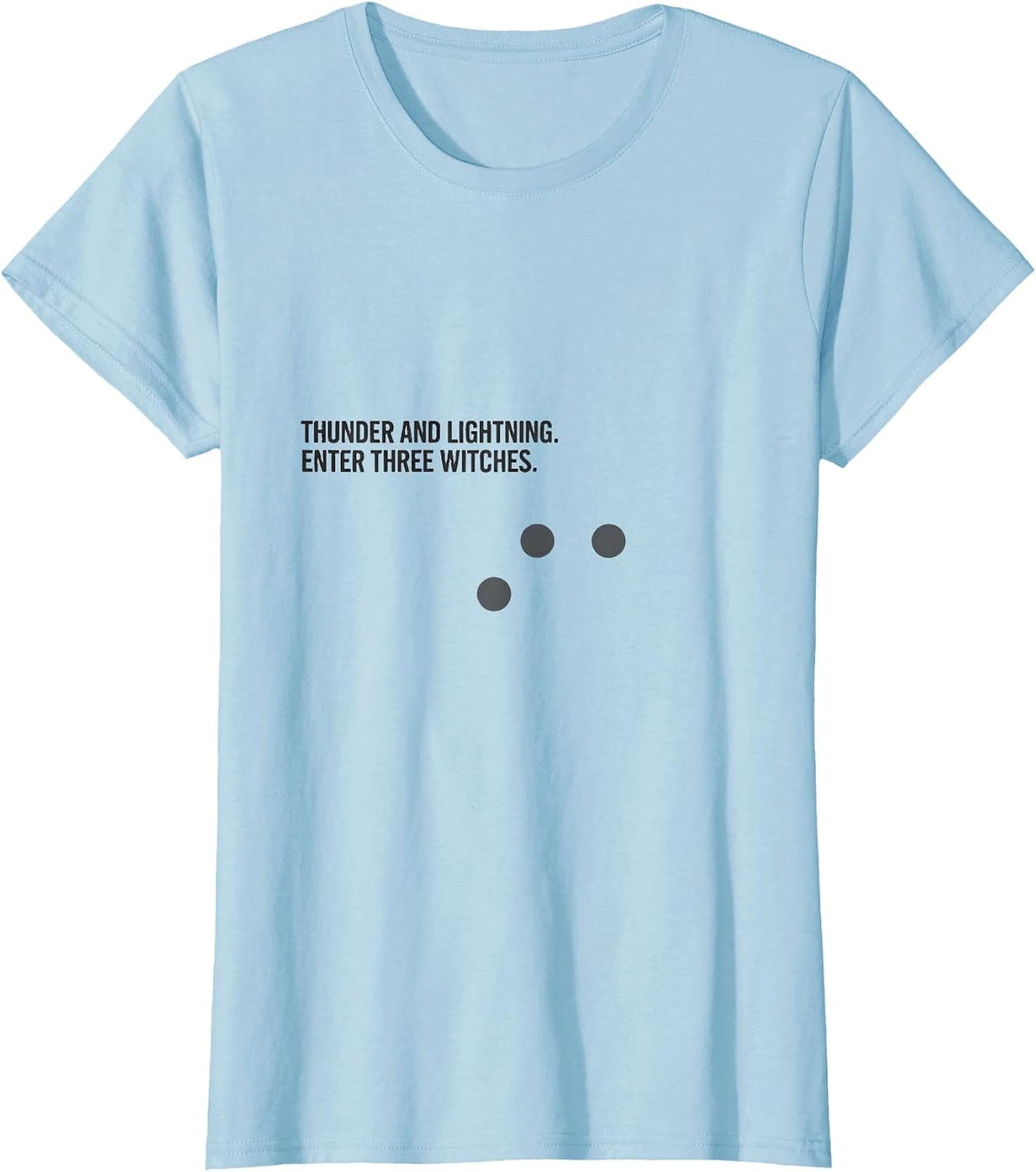 Thunder And Lightning Enter Three Witches Shakespeare Fan T-Shirt - Baby Blue