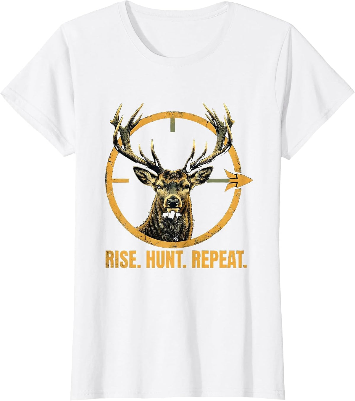 Women's Rise Hunt Repeat Hunting Lifestyle Design T-Shirt - White