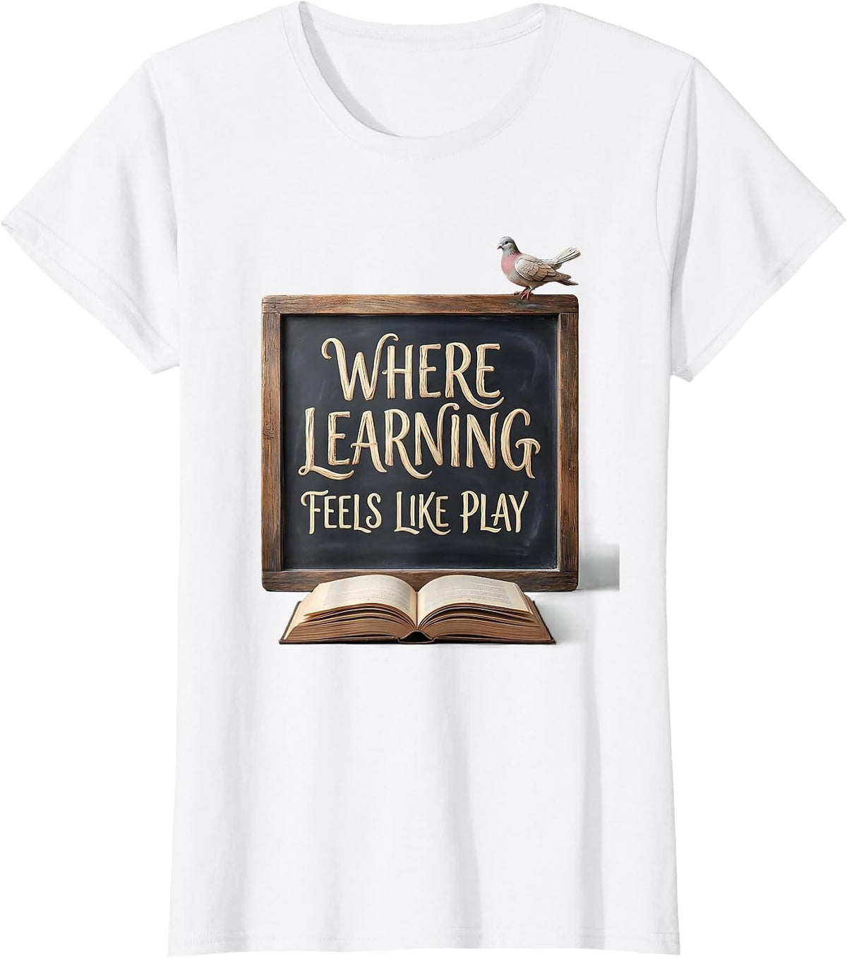 PreK Teacher Where Learning Feels Like Play Design T-Shirt - White