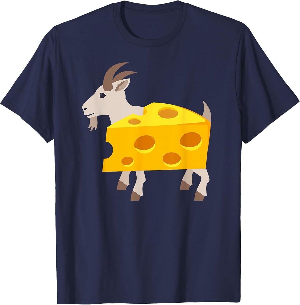 Goat Cheese Funny Lazy Halloween Costume T-Shirt - Navy Blue