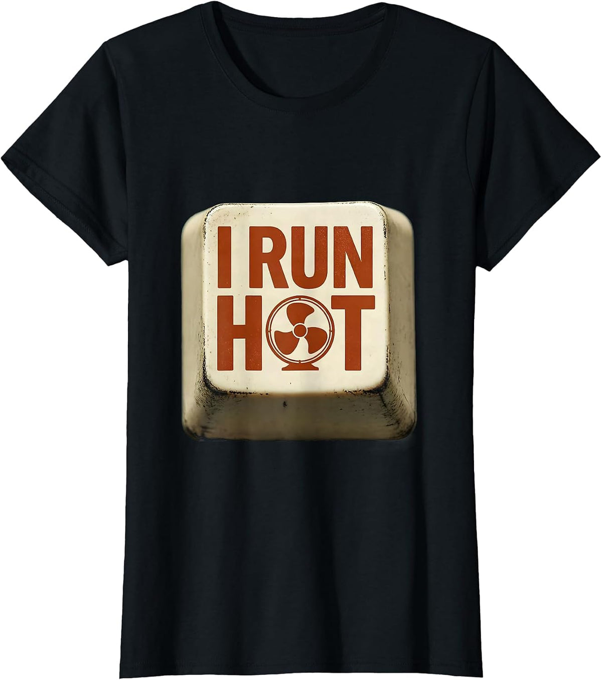 I Run Hot Vintage Funny PC Gamer Nerd Humor T-Shirt - Black