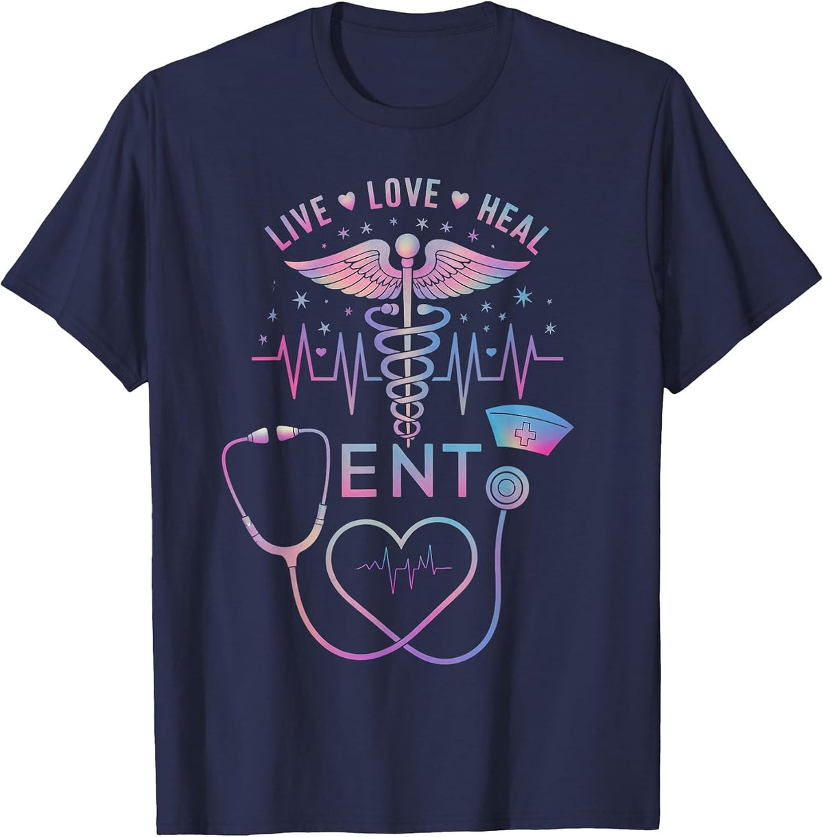 ENT Nurse Otolaryngology Doctor Otolaryngologist ENT T-Shirt - Navy Blue