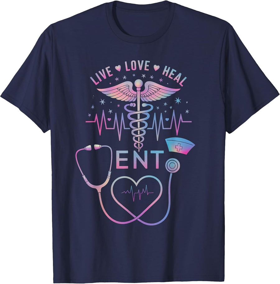 ENT Nurse Otolaryngology Doctor Otolaryngologist ENT T-Shirt - Navy Blue