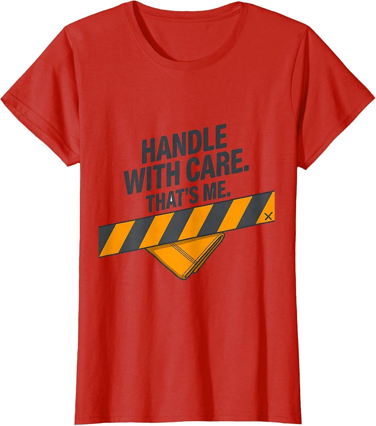 Handle With Care That's Me Funny Vet Tech Occupational Humor T-Shirt - Red