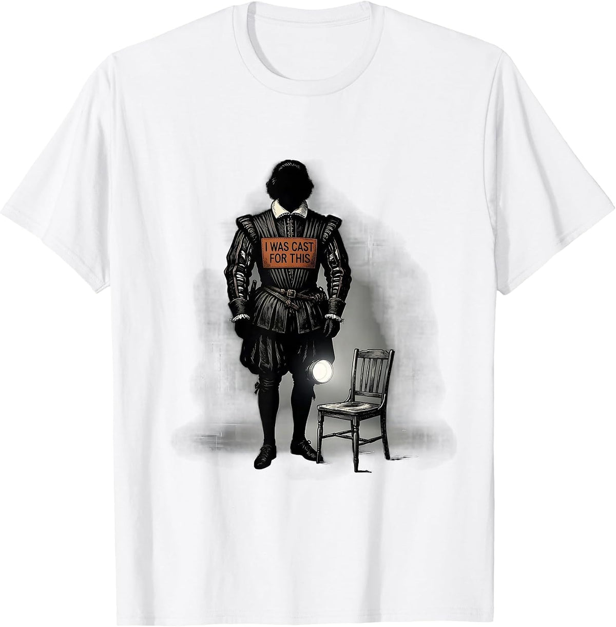 Men's I Was Cast For This Funny Shakespeare Quote Literature Lover T-Shirt - White