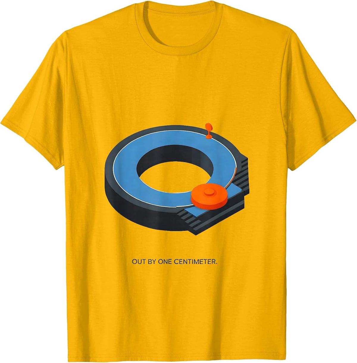 Out By One Centimeter Defiant Track And Field Throws Athlete T-Shirt - Golden Yellow
