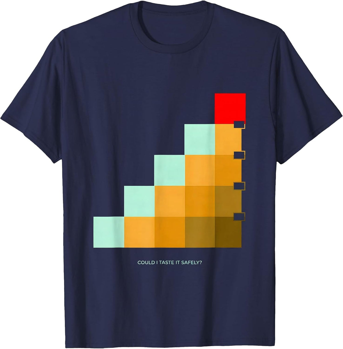 Men's Could I Taste It Safely Funny Periodic Table Chemistry T-Shirt - Navy Blue