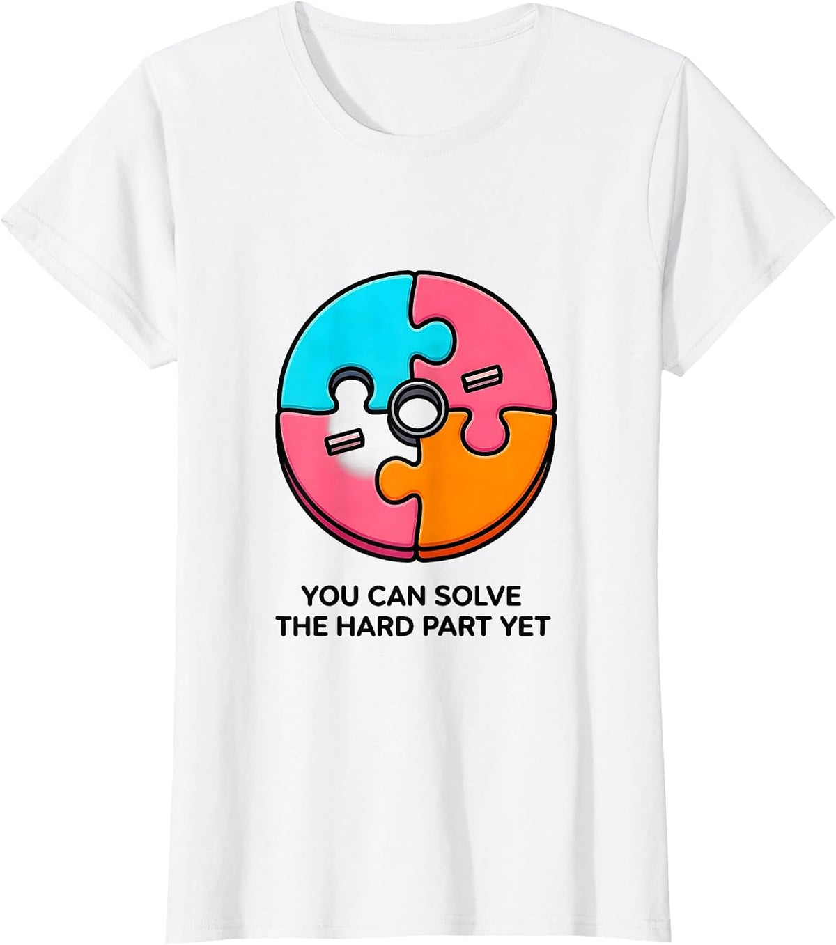 Women's You Can Solve The Hard Part Yet Growth Mindset Teacher T-Shirt - White
