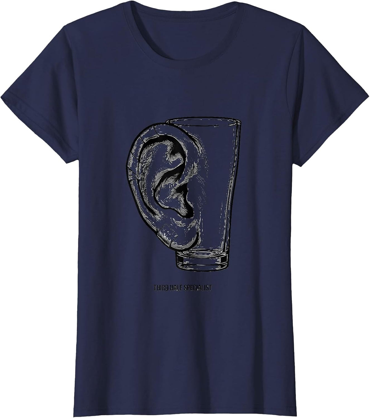 Women's Third Half Specialist Funny Rugby Player Coach Fan Humor T-Shirt - Navy Blue