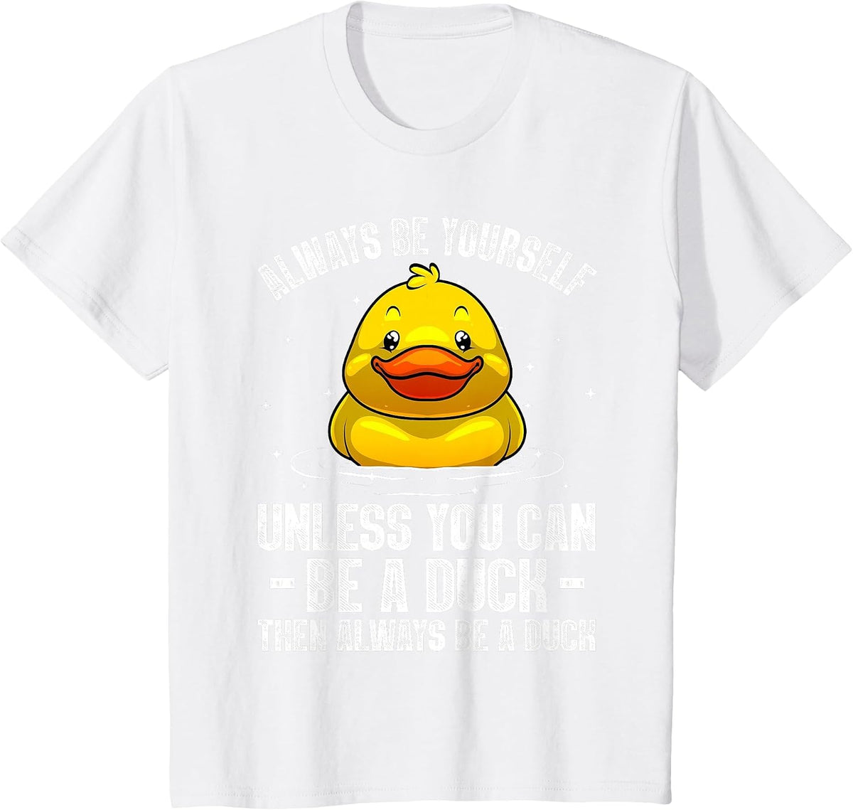 Cute Duck for Men Women Kids Aquatic Bird Rubber Duck Lovers T-Shirt - White
