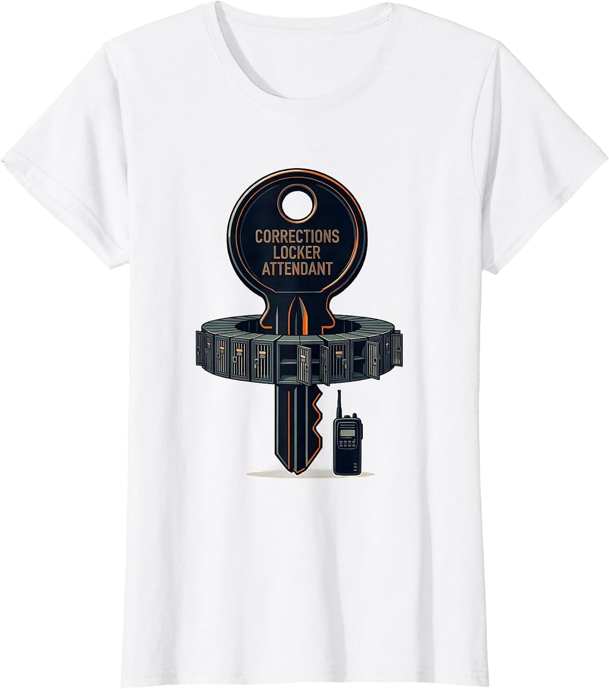 Corrections Locker Attendant Funny Corrections Officer Gift T-Shirt - White