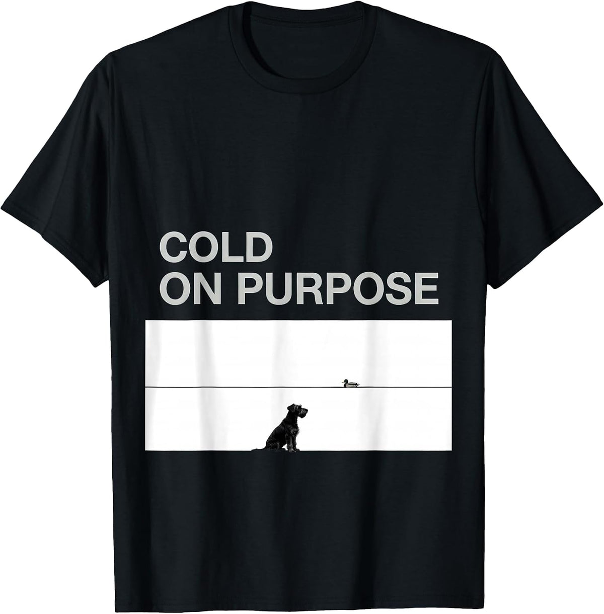Men's Cold On Purpose Rustic Southern Hunting Dog Labrador Vintage T-Shirt - Black