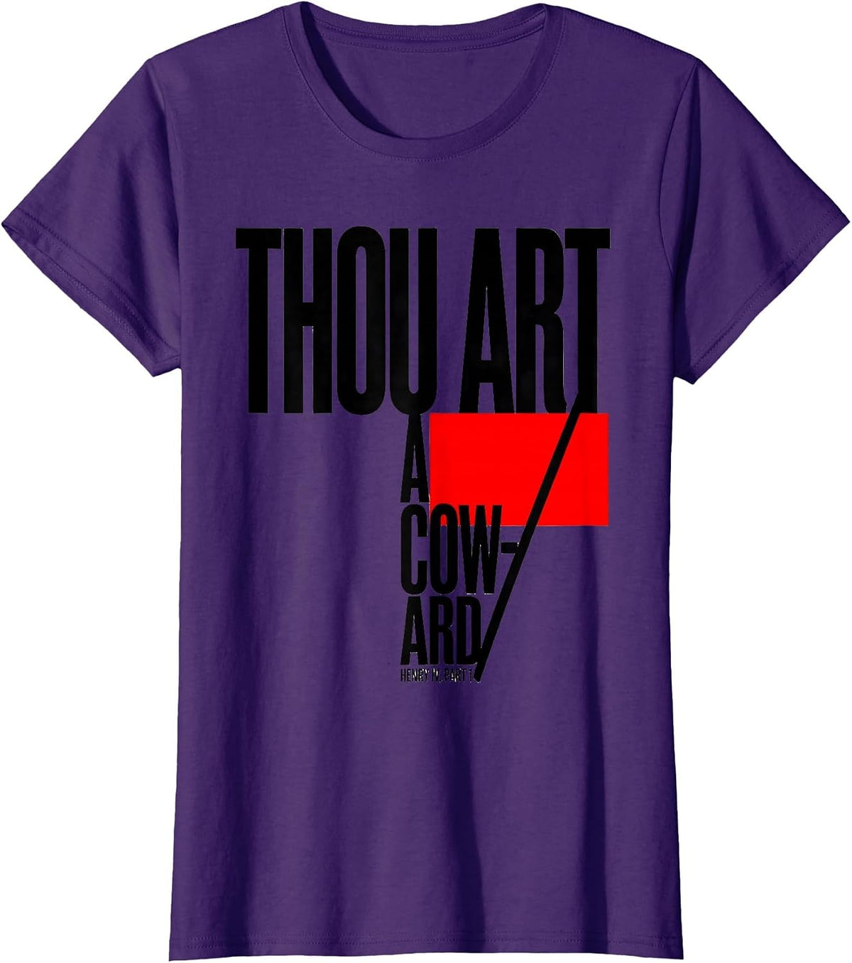 Women's Thou art a coward — Henry IV, Part 1 Witty Shakespeare Quote T-Shirt - Purple