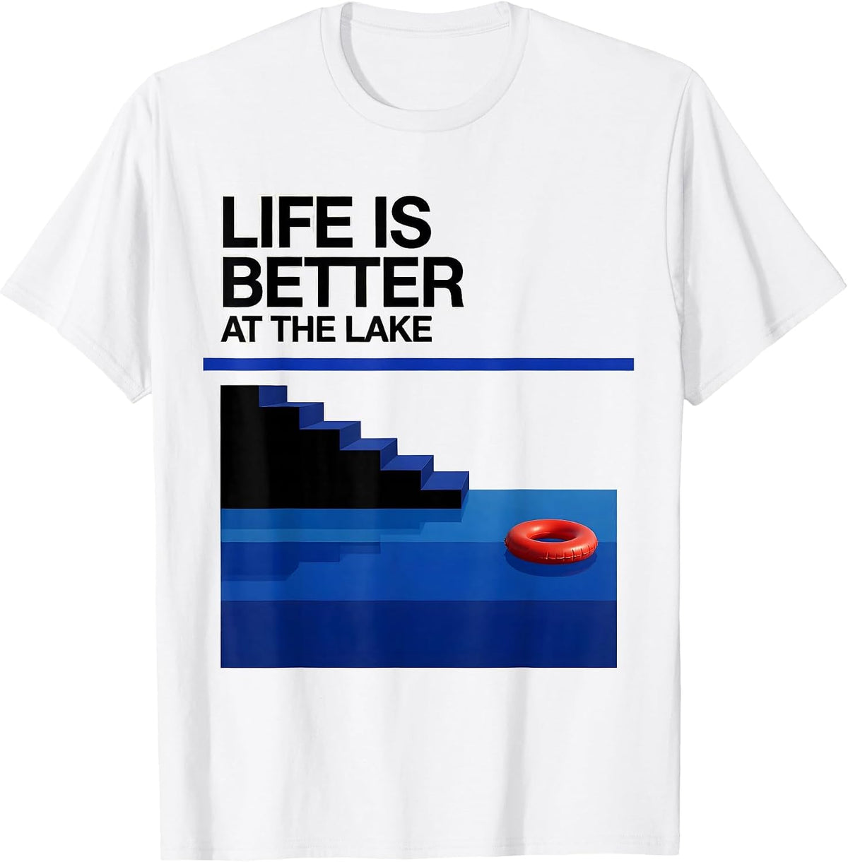 Men's Life Is Better At The Lake Funny Lake Life Boater Kayak T-Shirt - White