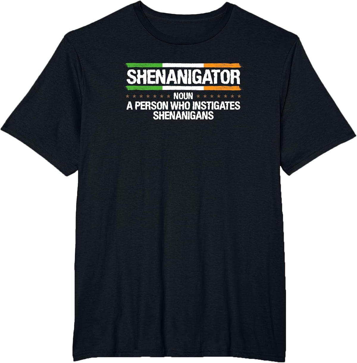 Shenanigator Definition Person Who Instigates Shenanigans T-Shirt - Black