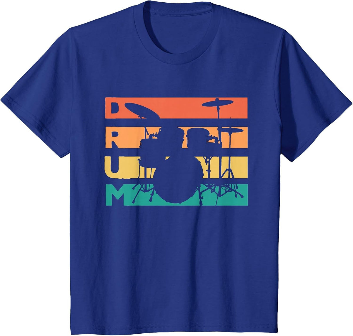 Retro Vintage Drum Set - Percussionist & Drummer T-Shirt - Royal Blue