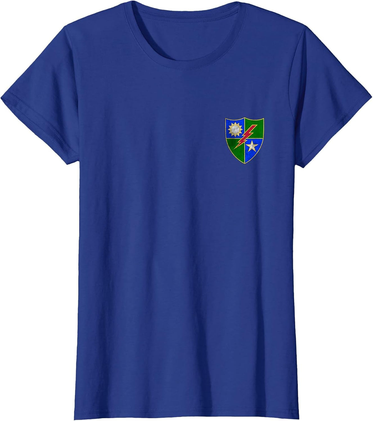 75th Ranger Regiment DUI Distressed Logo Airborne Rangers T-Shirt - Royal Blue