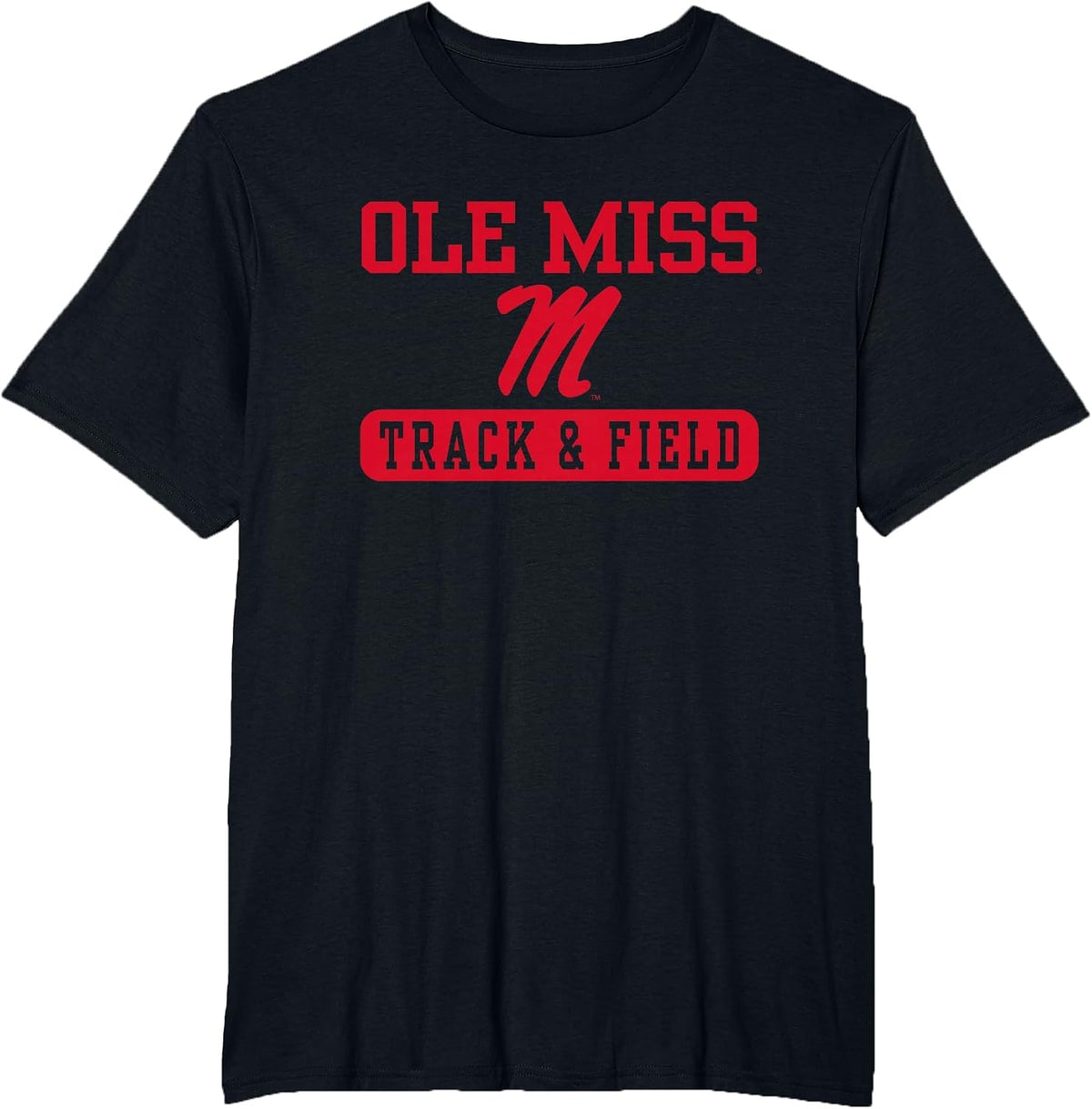 Mississippi Ole Miss Rebels Track & Field Logo T-Shirt - Black