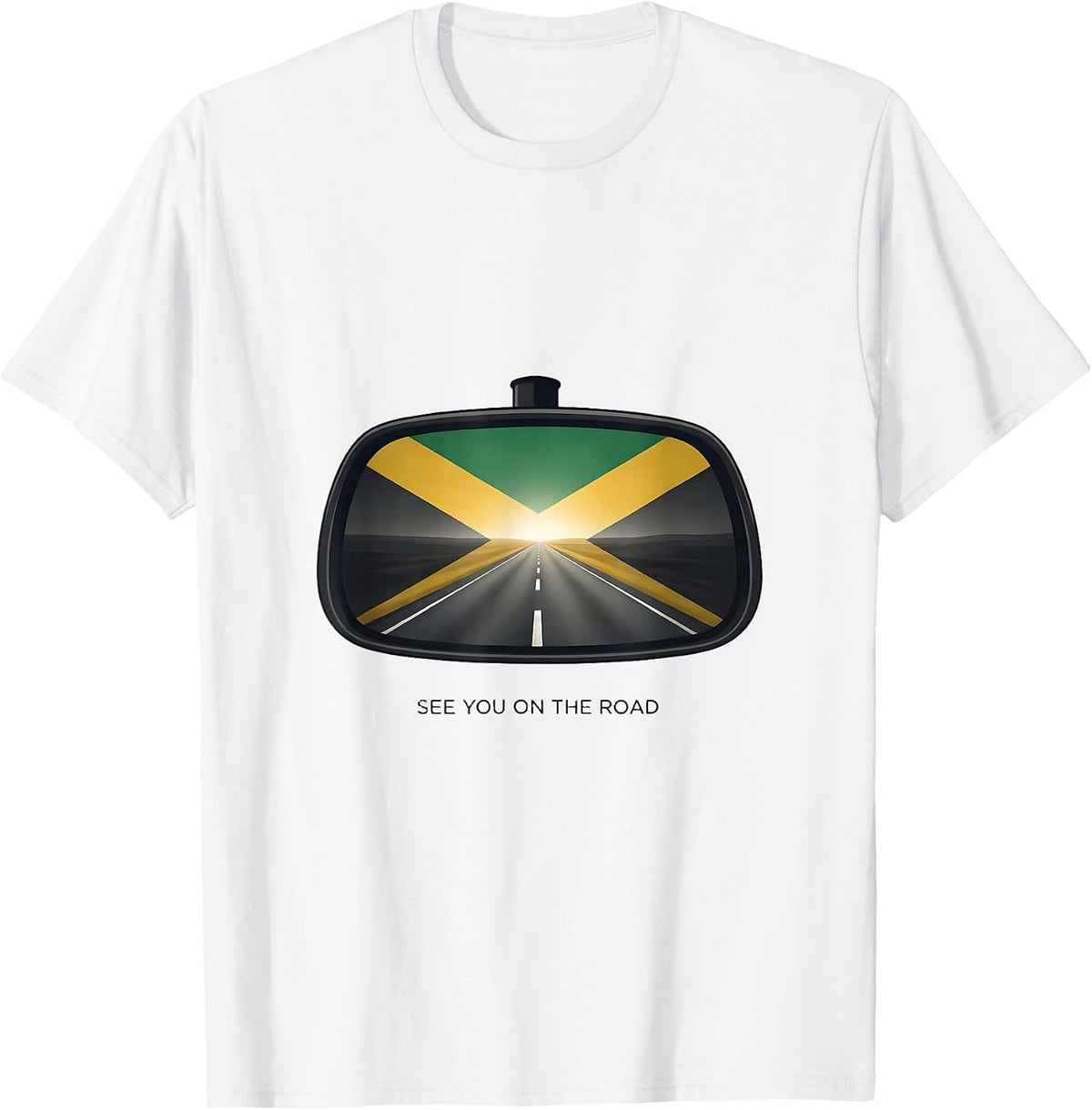 Men's See You On The Road Editorial Conceptual Jamaican Carnival T-Shirt - White