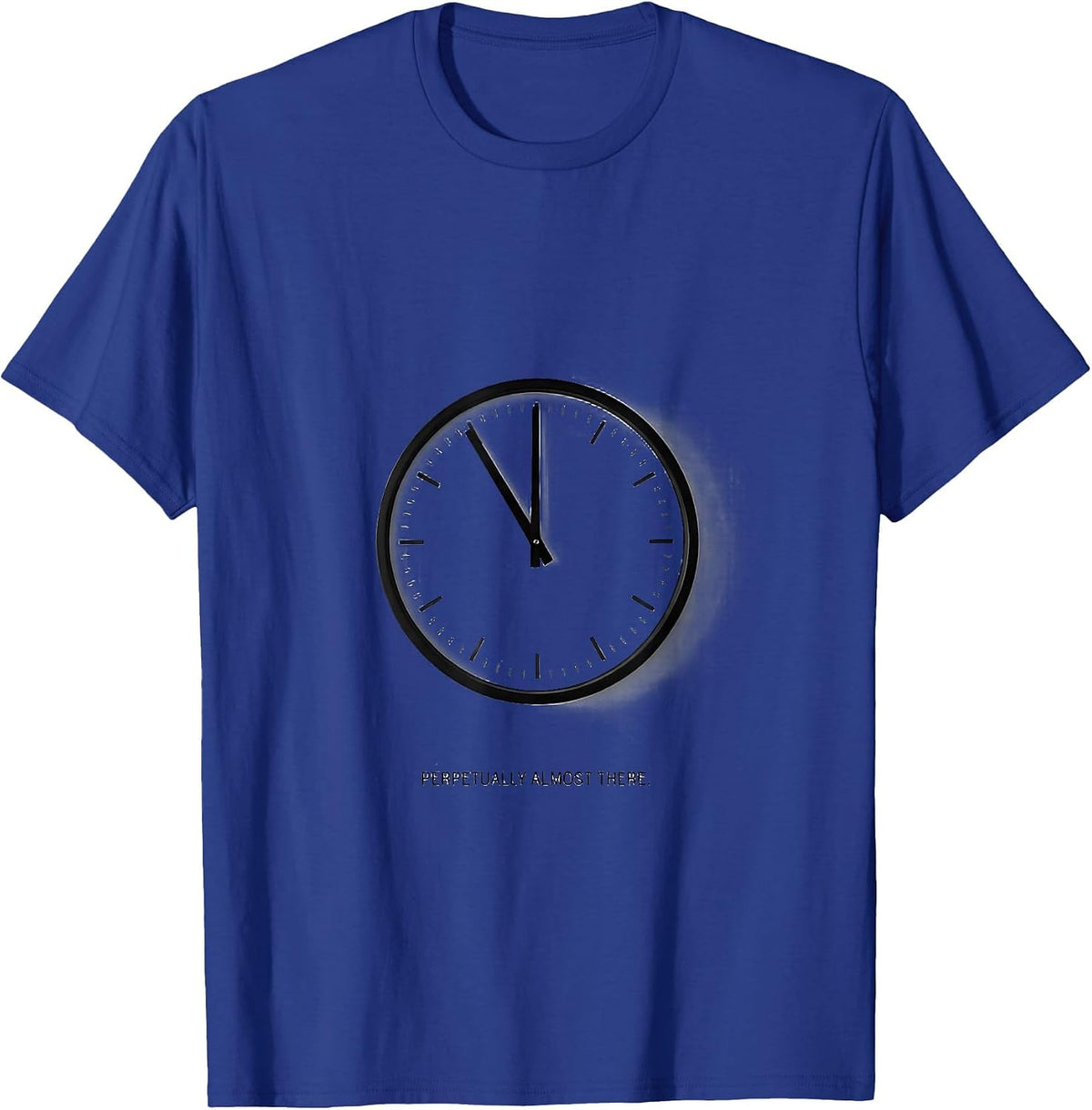 Perpetually Almost There Funny Football Lineman Minimalist T-Shirt - Royal Blue