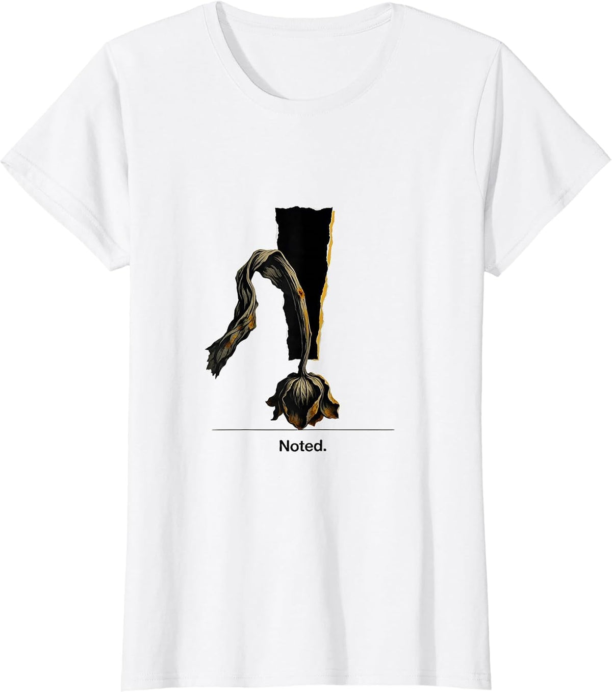 Women's Noted Conceptual Polish Poster Grammar Police Humor T-Shirt - White