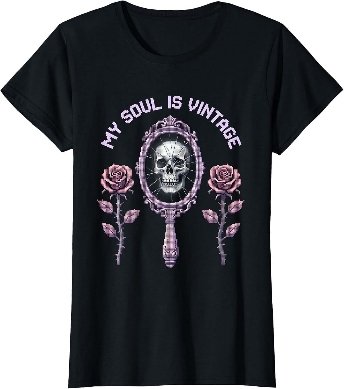 My Soul Is Vintage Goth Dark Aesthetic Design T-Shirt - Black